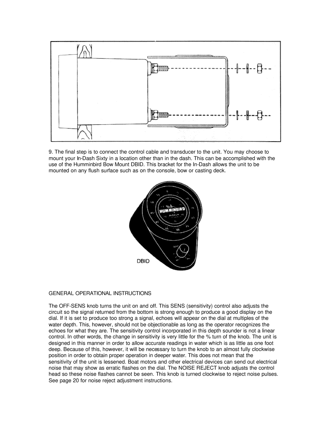 Humminbird TS2-3, TS1-3 manual General Operational Instructions 