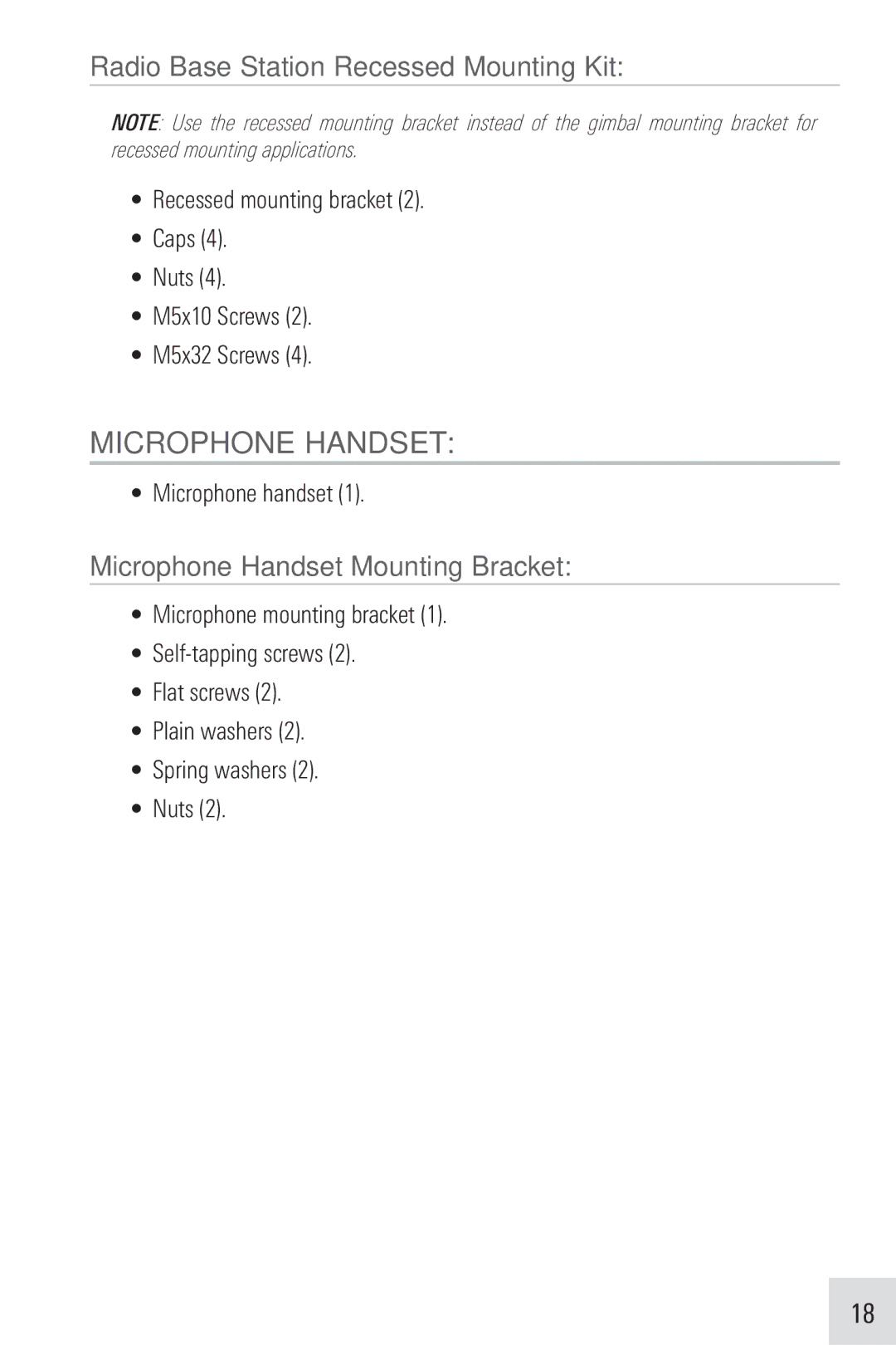 Humminbird VHF255SW manual Microphone Handset, Microphone handset 