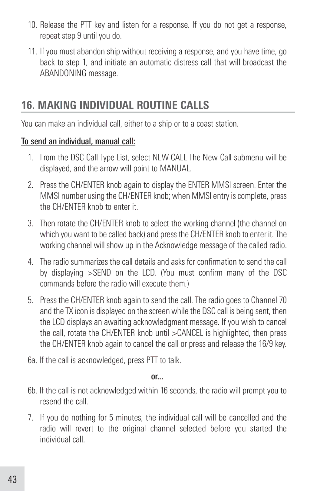 Humminbird VHF255SW manual Making Individual Routine Calls 