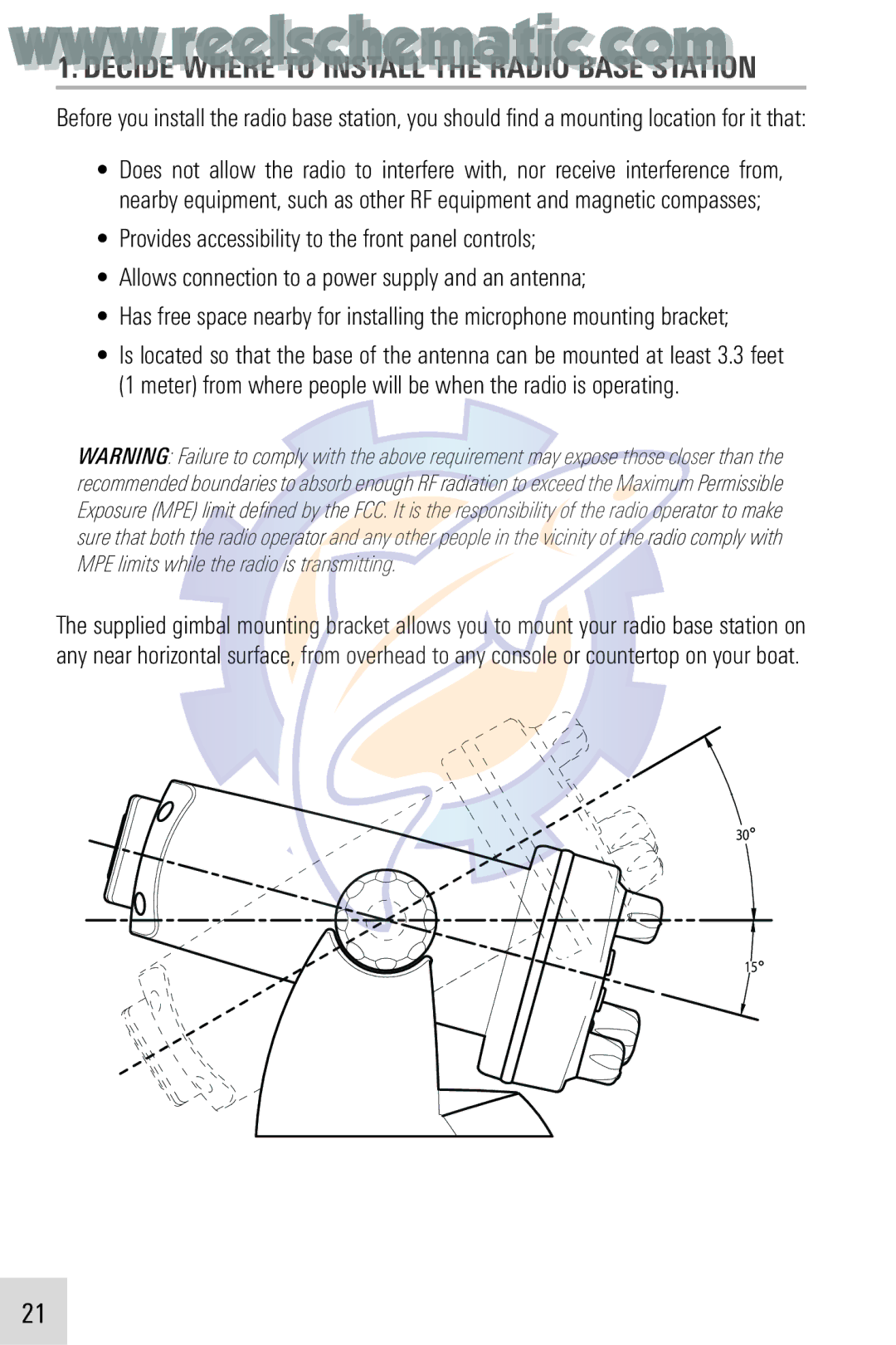 Humminbird VHF255SW manual Decide Where to Install the Radio Base Station 