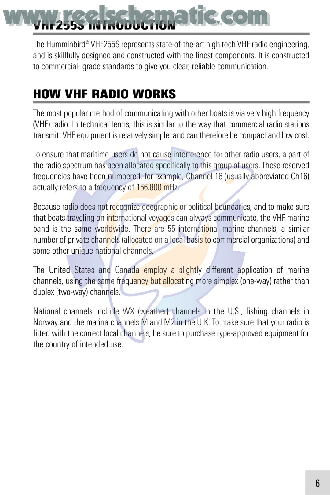 Humminbird VHF255SW manual VHF255S Introduction, HOW VHF Radio Works 