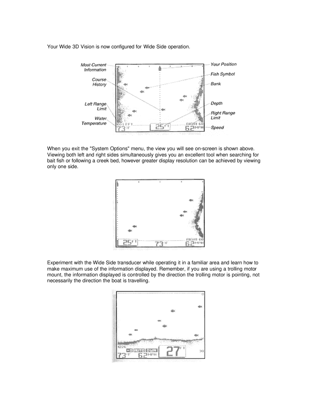 Humminbird Wide 3D Vision manual 