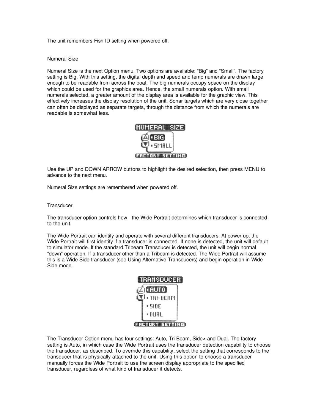 Humminbird Wide Portrait manual 