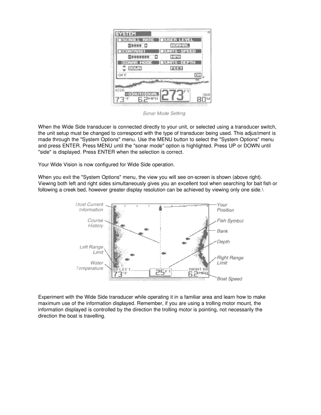 Humminbird Wide Vision manual 