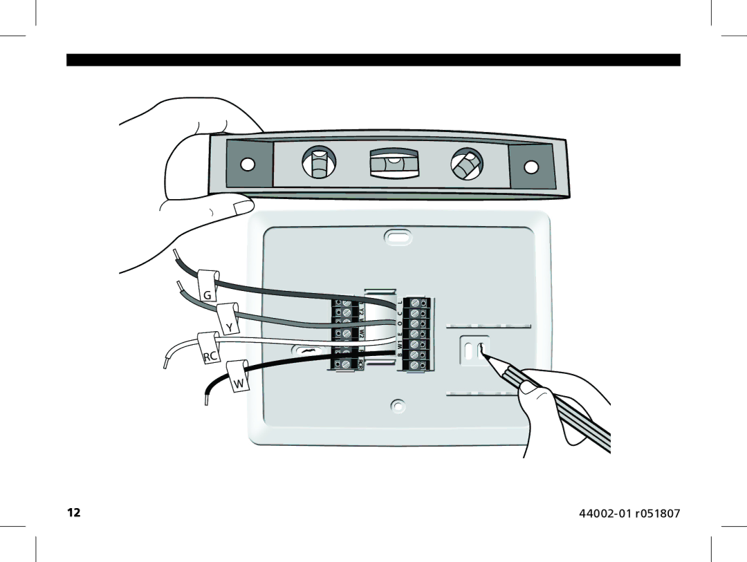 Hunter Fan 144860 manual Y1 Y2 W3 W2 G RH RCR W1 E O C L 