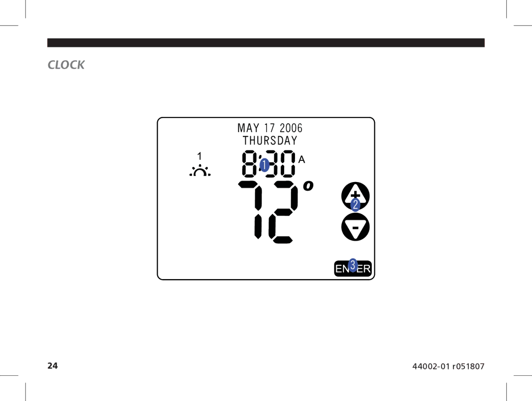 Hunter Fan 144860 manual Clock 