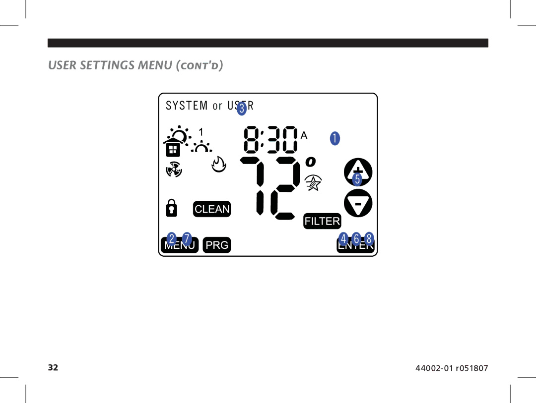 Hunter Fan 144860 manual User Settings Menu contd 