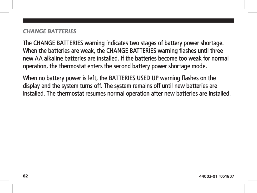 Hunter Fan 144860 manual Change Batteries 