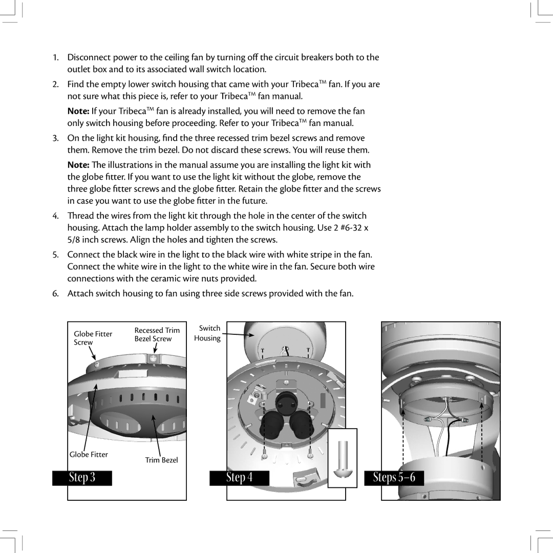 Hunter Fan 28120 installation instructions Step 