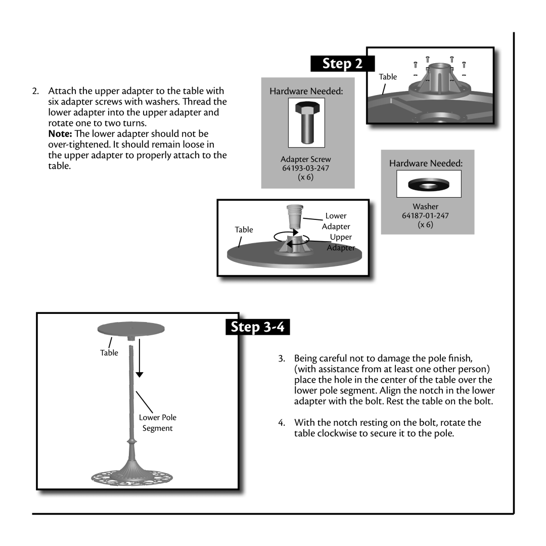 Hunter Fan 28492, 20523 installation instructions Hardware Needed 