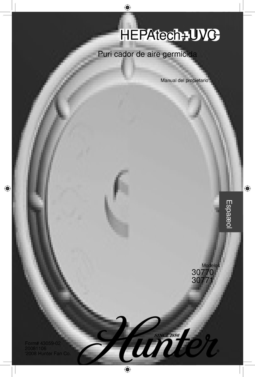 Hunter Fan 30771, 30770 manual Manual del propietario 