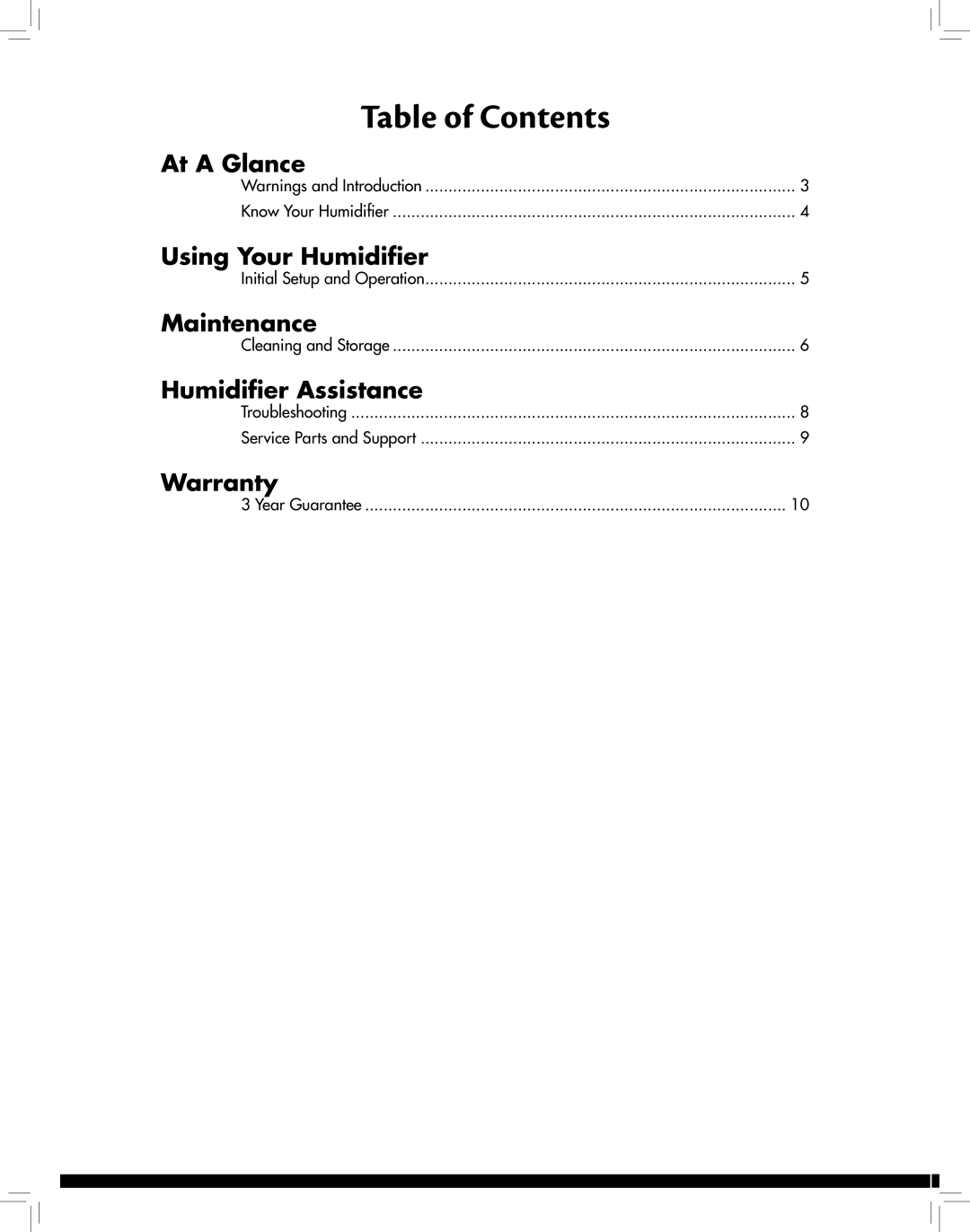 Hunter Fan 33119 manual Table of Contents 