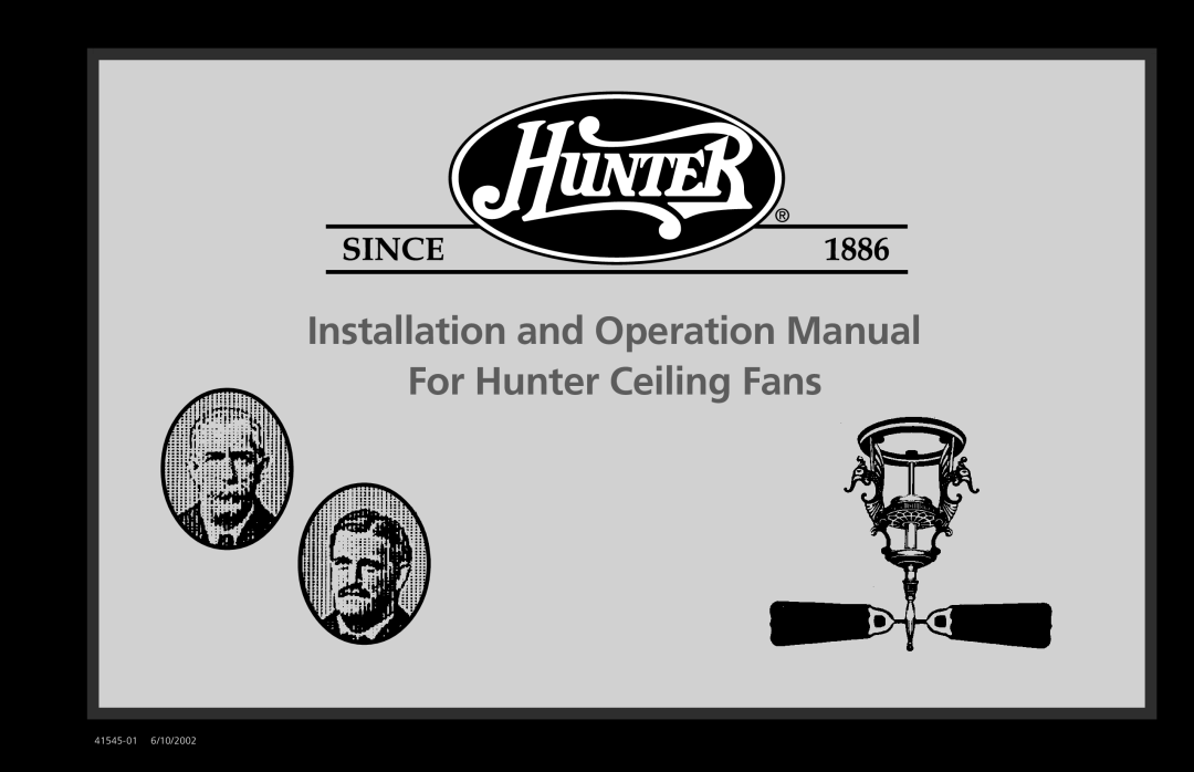 Hunter Fan 41545 operation manual For Hunter Ceiling Fans 