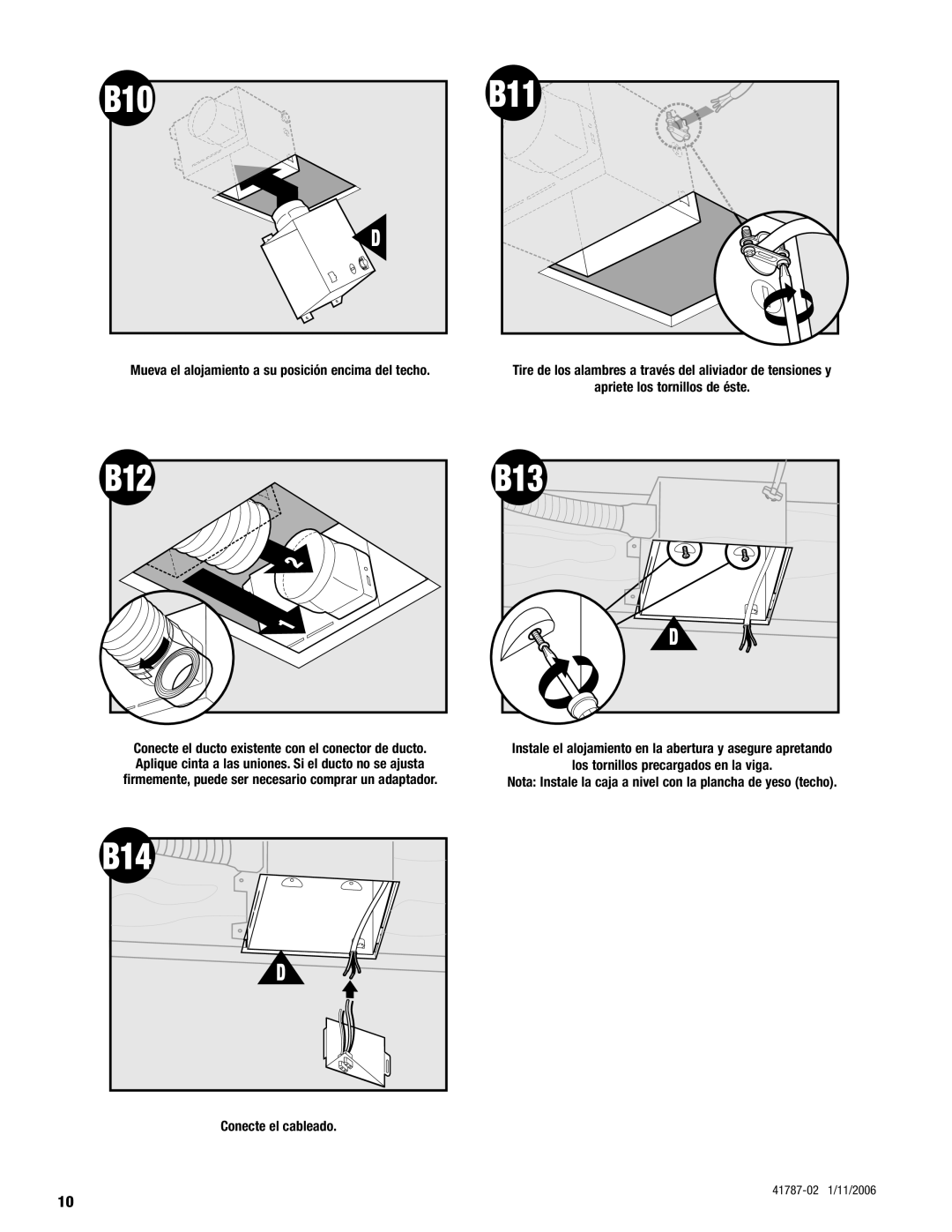 Hunter Fan 41787-01 manual Conecte el cableado 