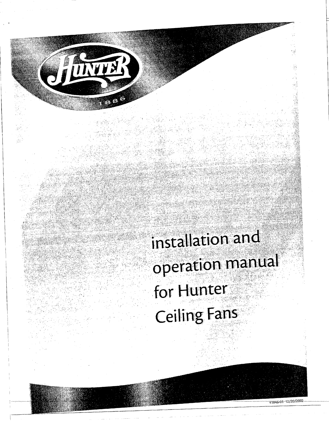 Hunter Fan 41846 manual 