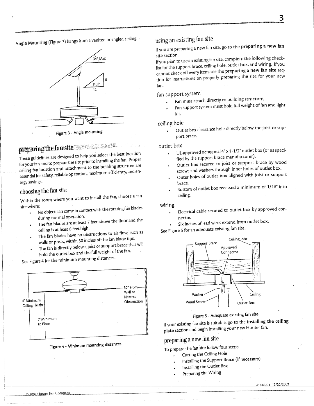 Hunter Fan 41846 manual 