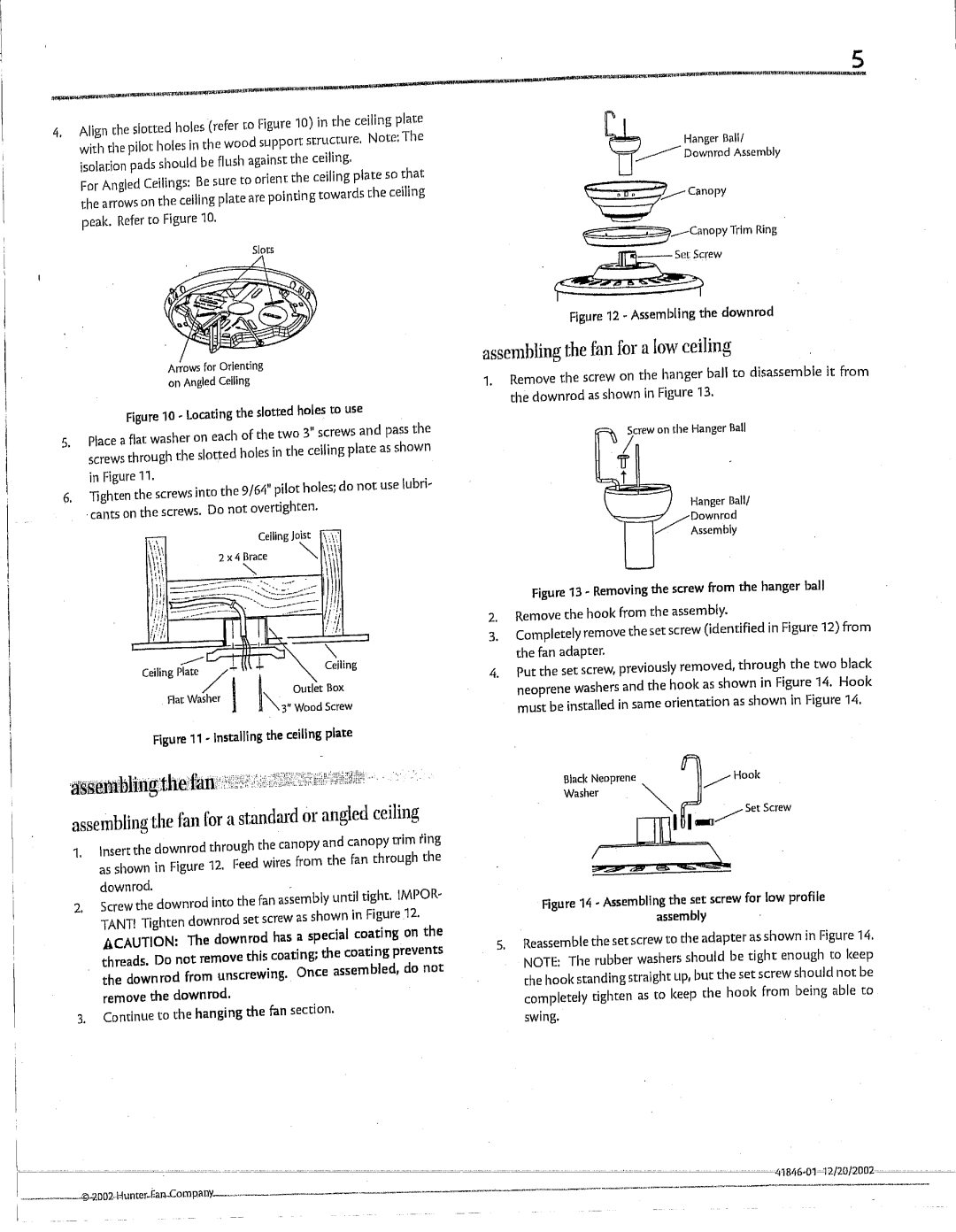 Hunter Fan 41846 manual 