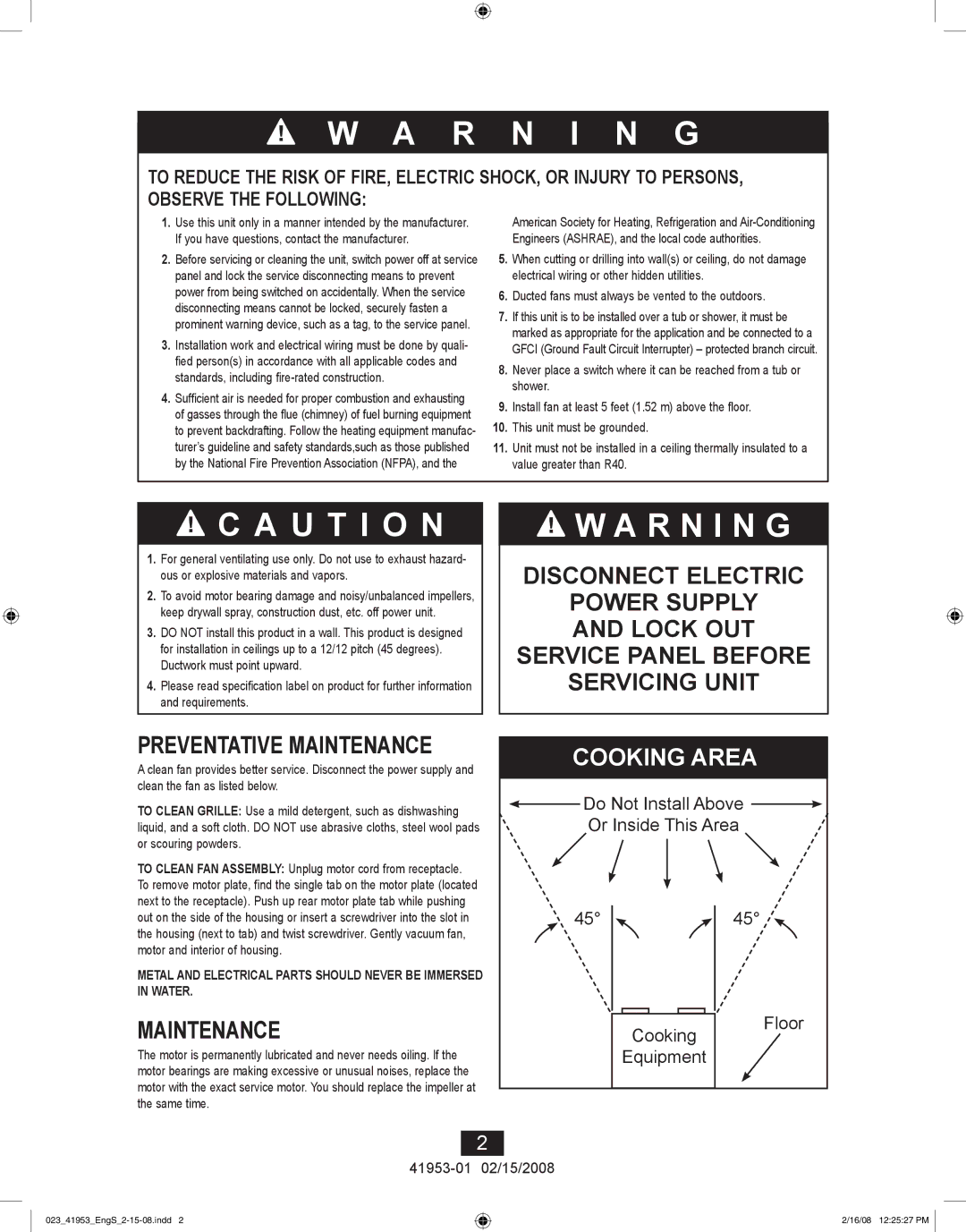 Hunter Fan 41953-01 manual R n i n g 