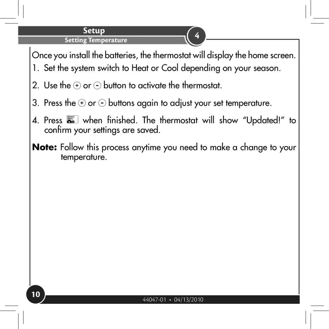 Hunter Fan 42122, 42177 owner manual Setup 