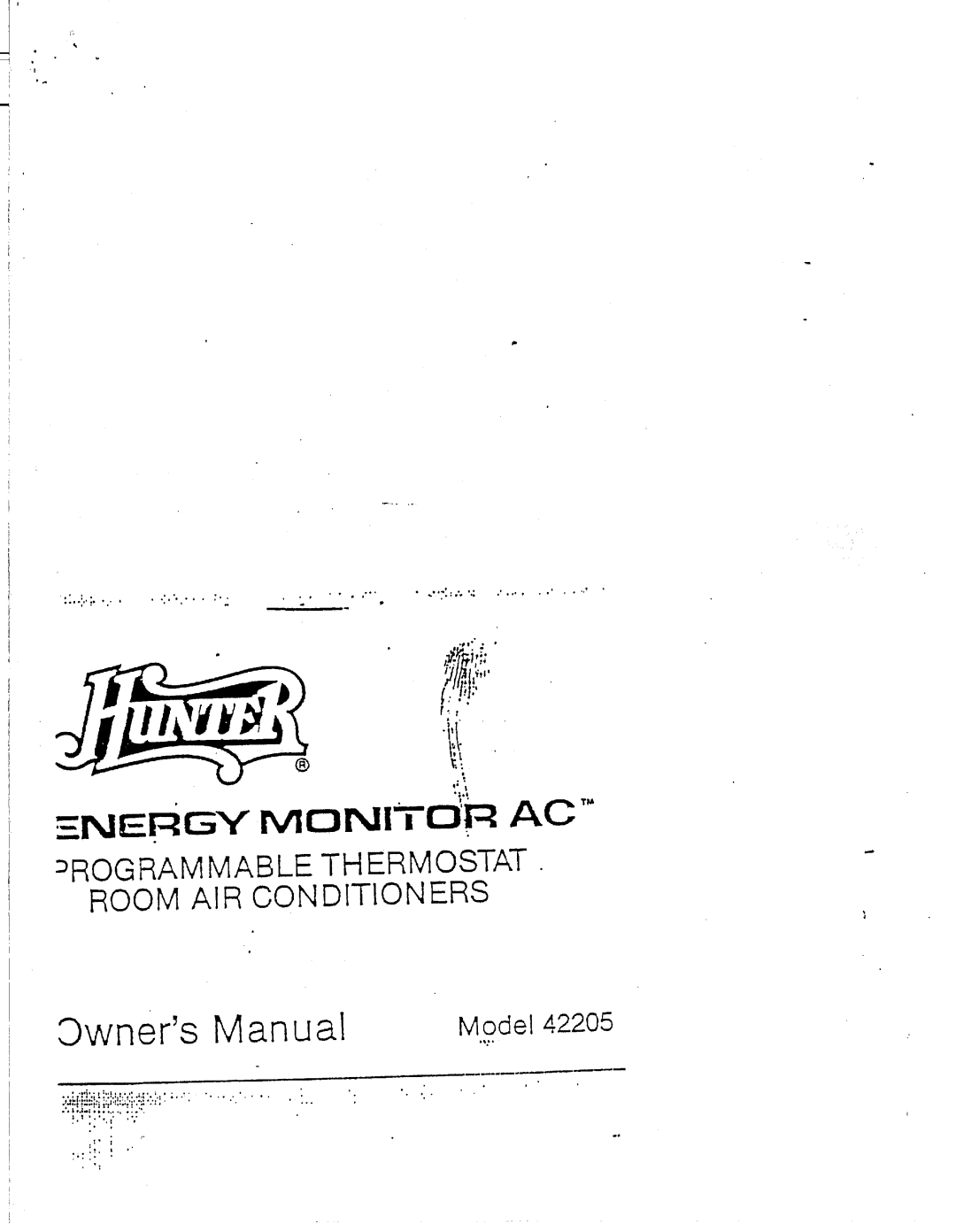 Hunter Fan 42205 manual 