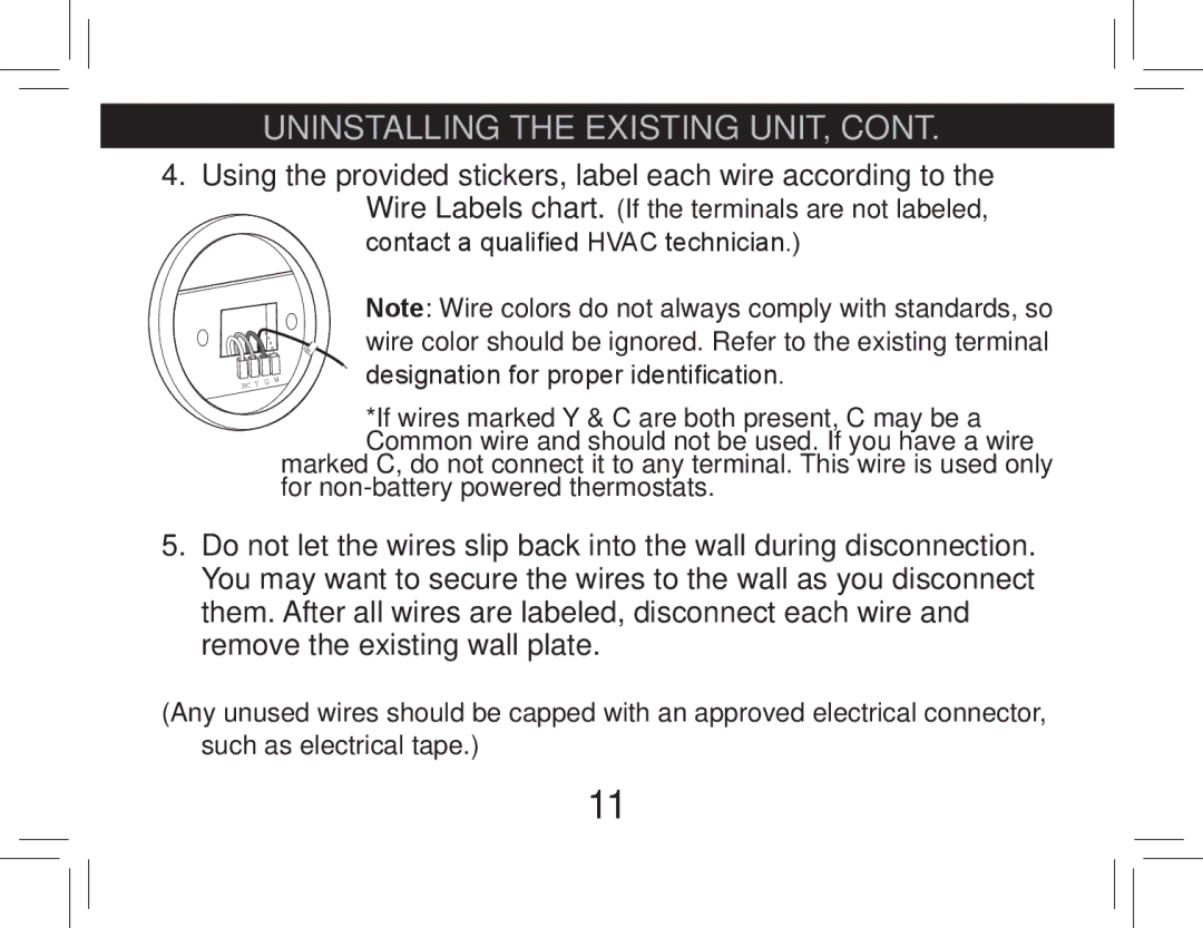 Hunter Fan 42710-01 operation manual Uninstalling the existing unit 