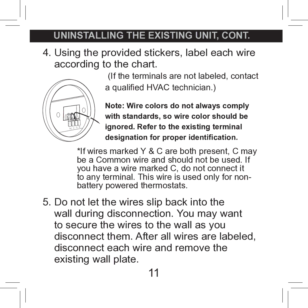 Hunter Fan 42711-01 operation manual Uninstalling the existing unit 