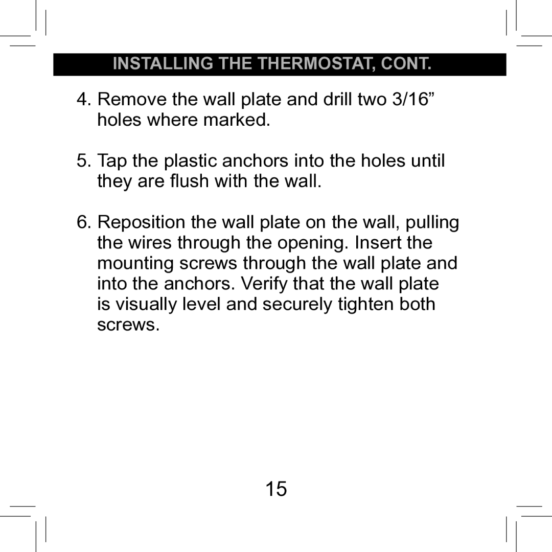 Hunter Fan 42711-01 operation manual Installing the thermostat 