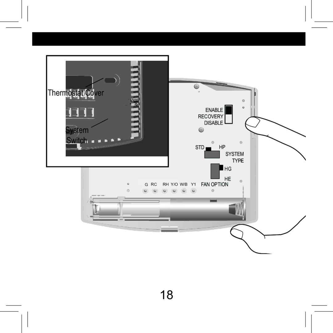 Hunter Fan 42711-01 operation manual Thermostat Cover 