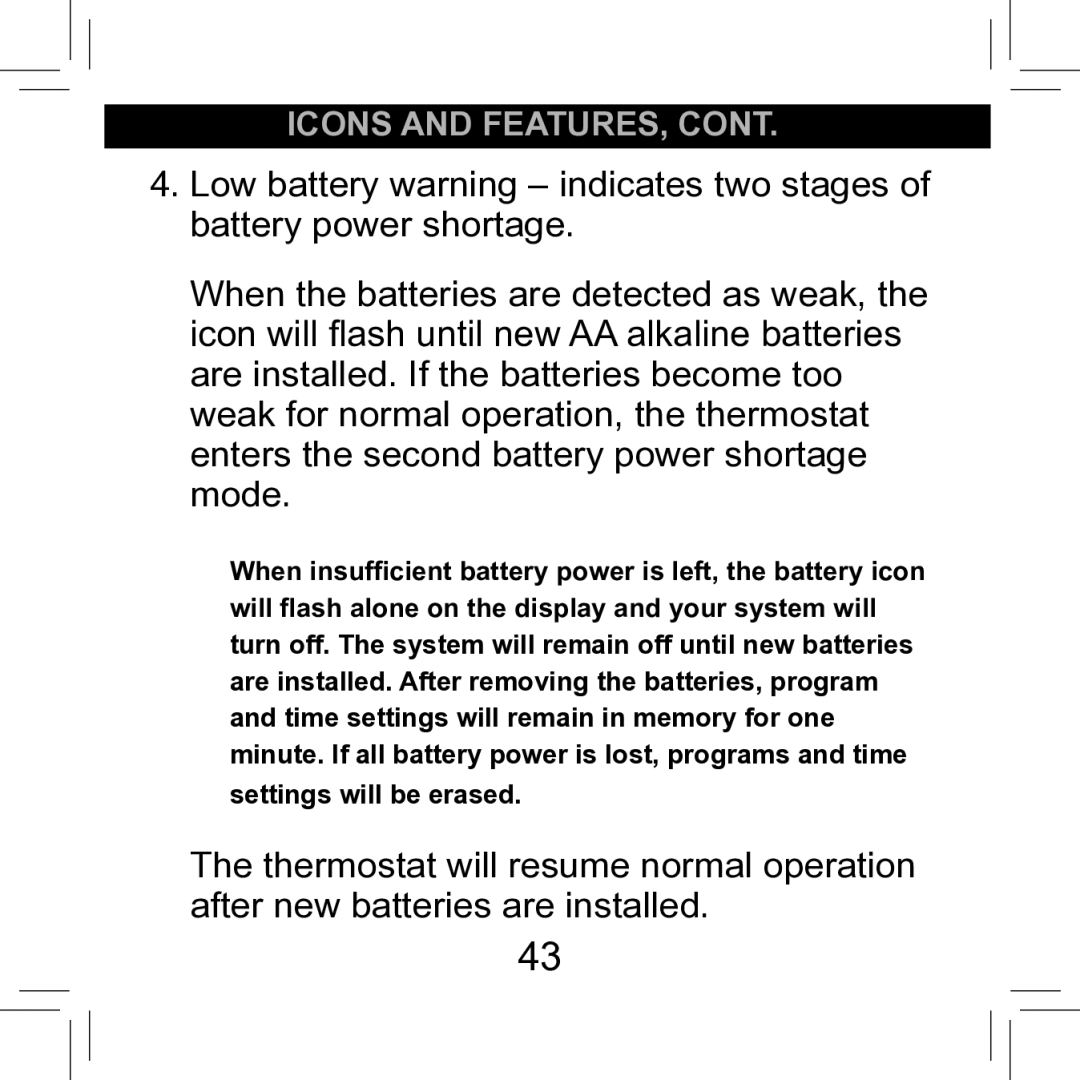 Hunter Fan 42711-01 operation manual Icons and FEATURES 