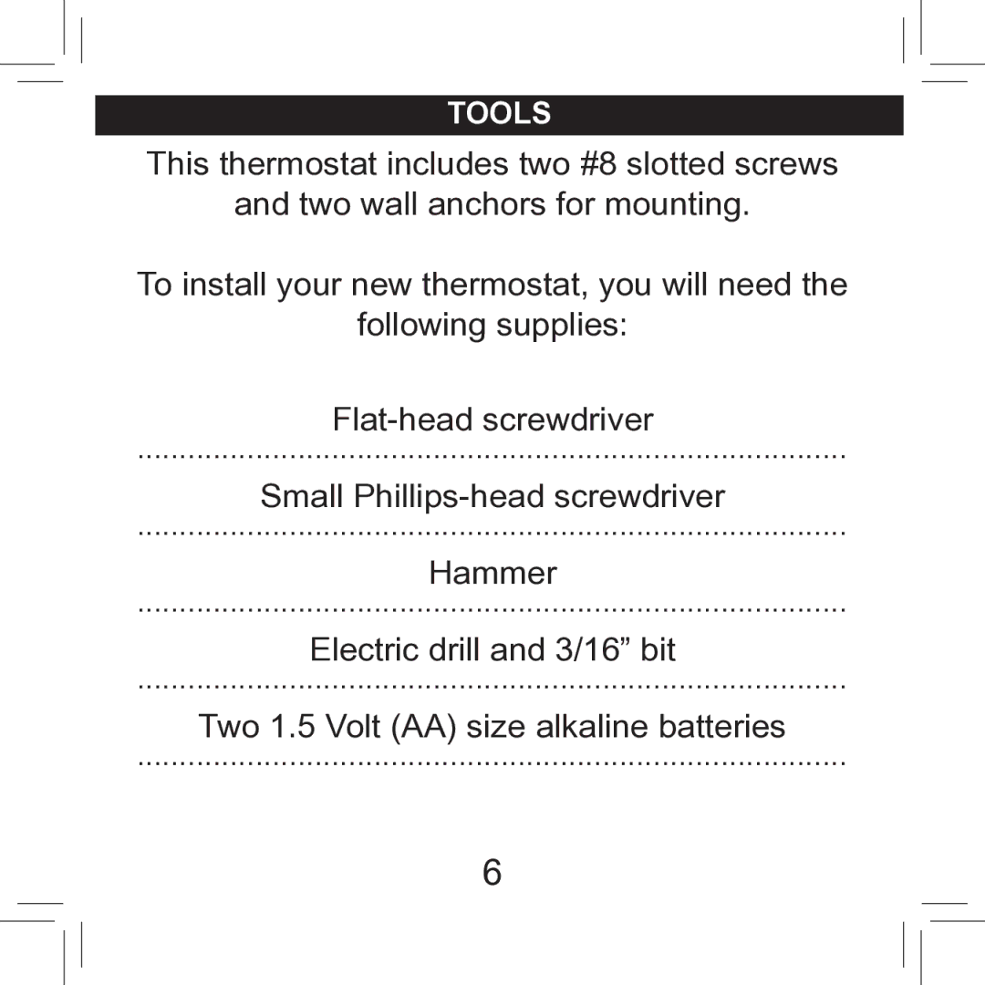 Hunter Fan 42711-01 operation manual Tools 