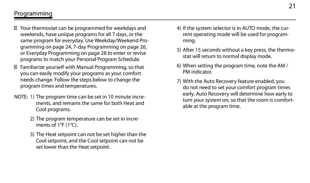 Hunter Fan 43665 manual Programming 