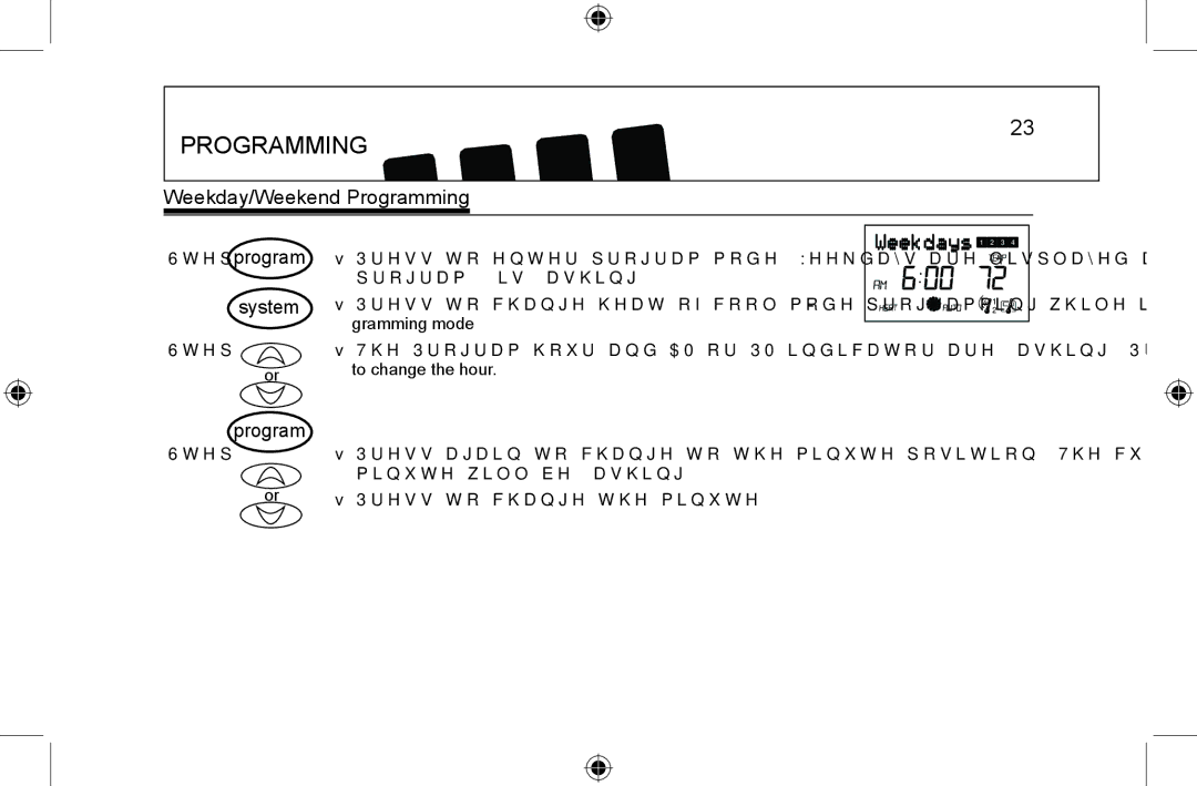 Hunter Fan 44008-01 manual Weekday/Weekend Programming, System 