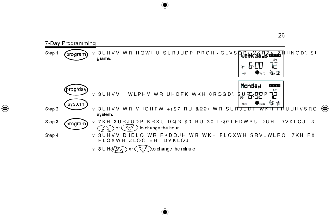 Hunter Fan 44008-01 manual Day Programming, Prog/day 