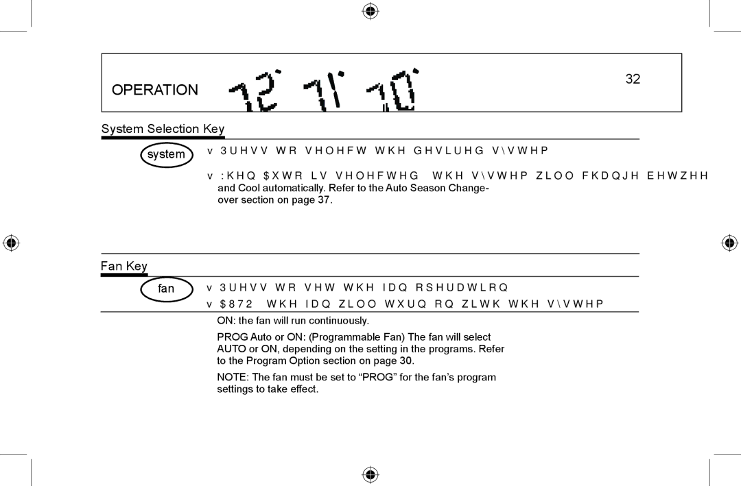 Hunter Fan 44008-01 manual System Selection Key, Fan Key 