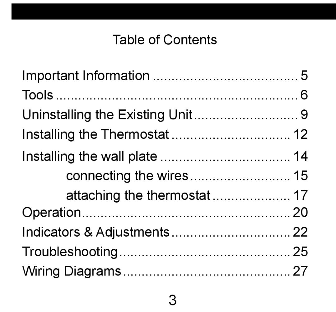 Hunter Fan 44017-01 operation manual Table of Contents 