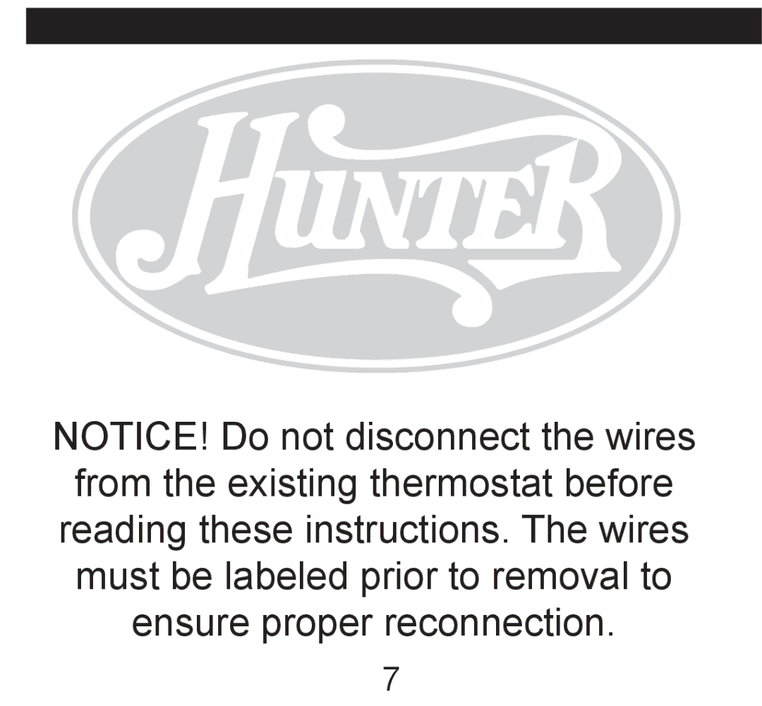 Hunter Fan 44017-01 operation manual 