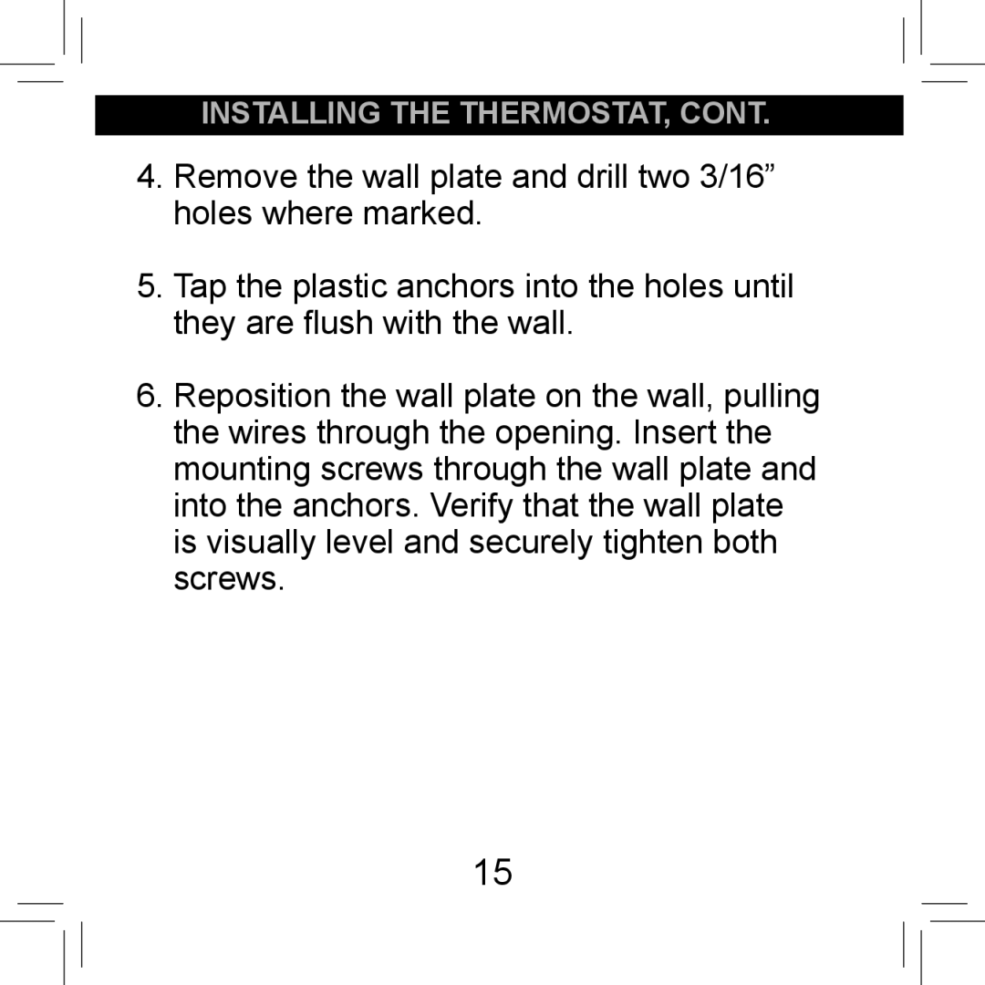 Hunter Fan 44155C operation manual Installing the thermostat 