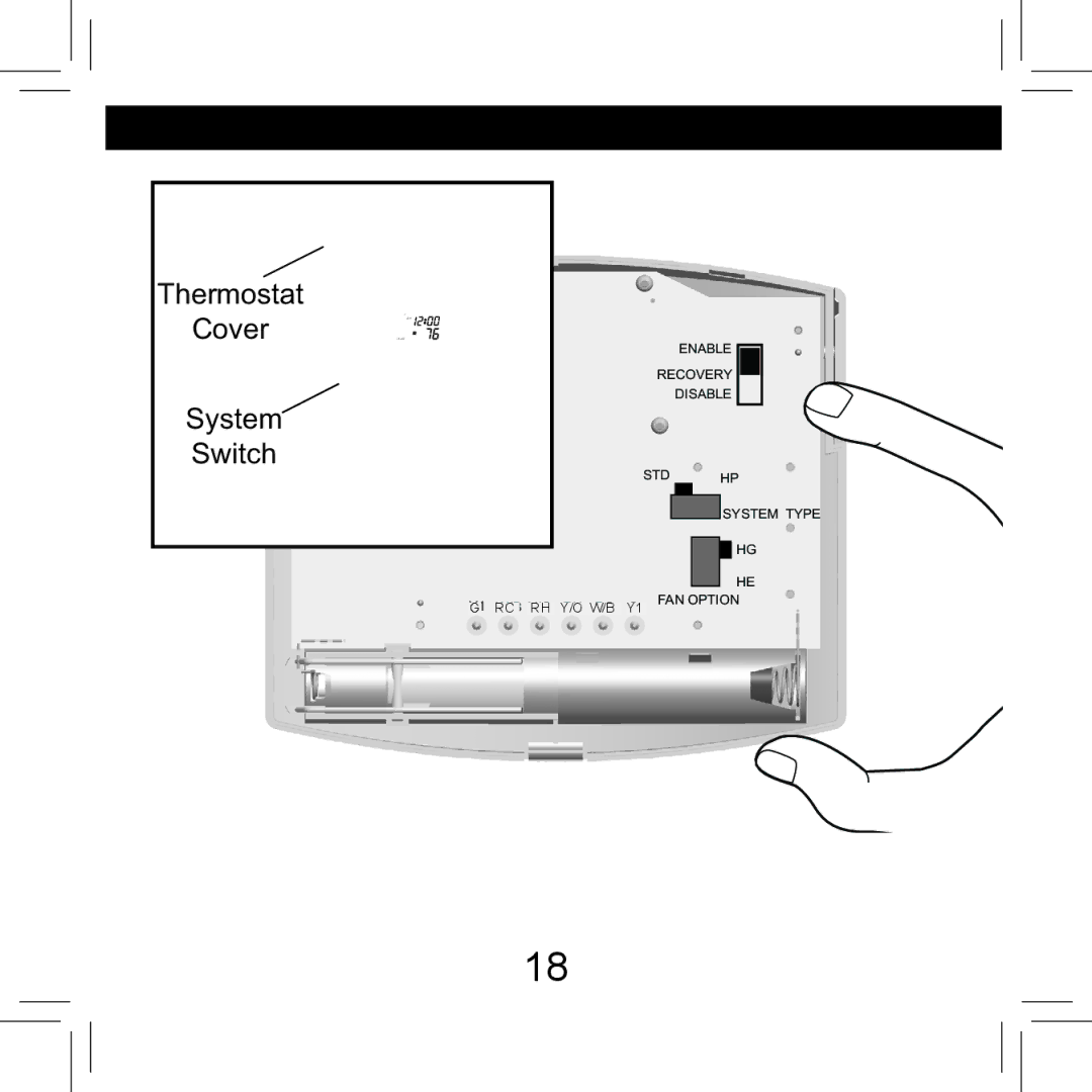 Hunter Fan 44155C operation manual Thermostat Cover 