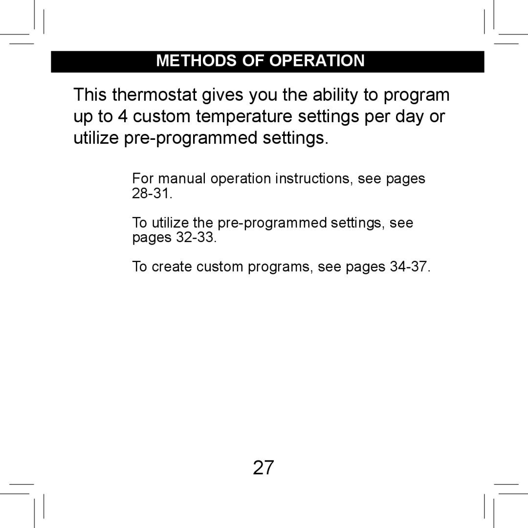 Hunter Fan 44155C operation manual Methods of operation 