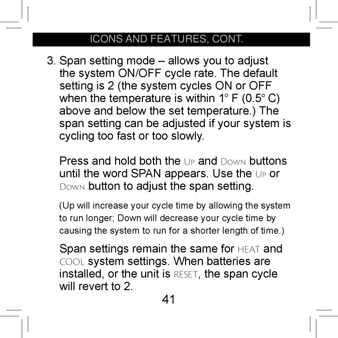 Hunter Fan 44155C operation manual Icons and FEATURES 