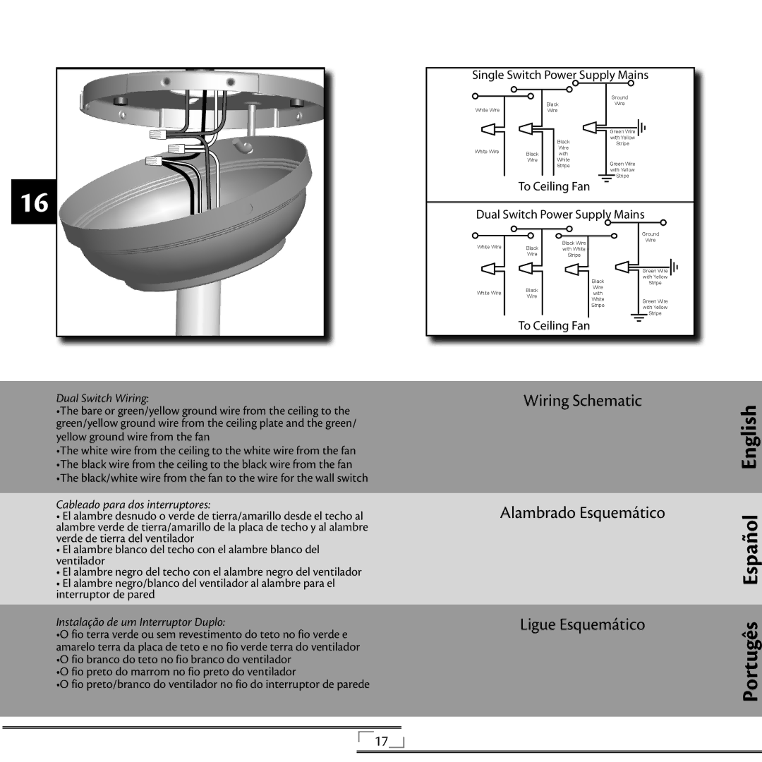 Hunter Fan 44270 installation manual English 