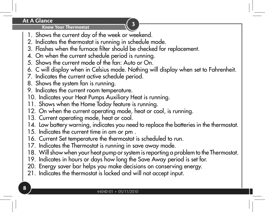 Hunter Fan 44372, 44377 owner manual At a Glance 