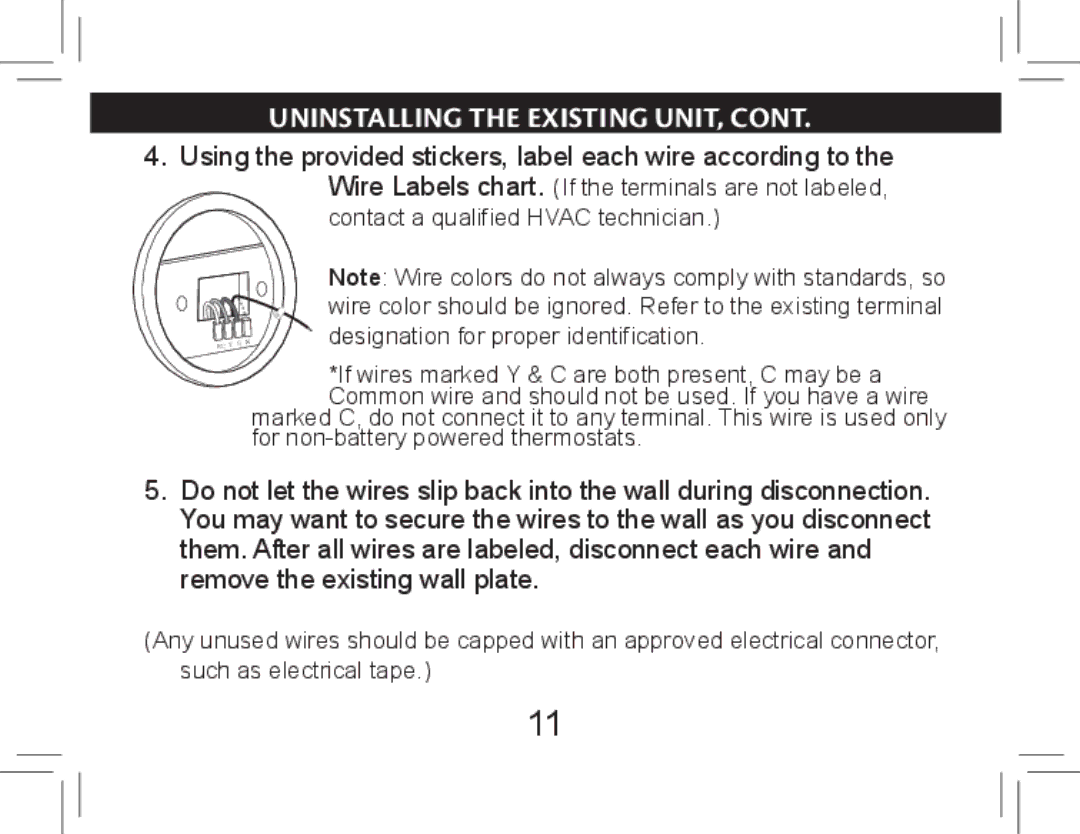 Hunter Fan 44377W operation manual Uninstalling the existing unit 