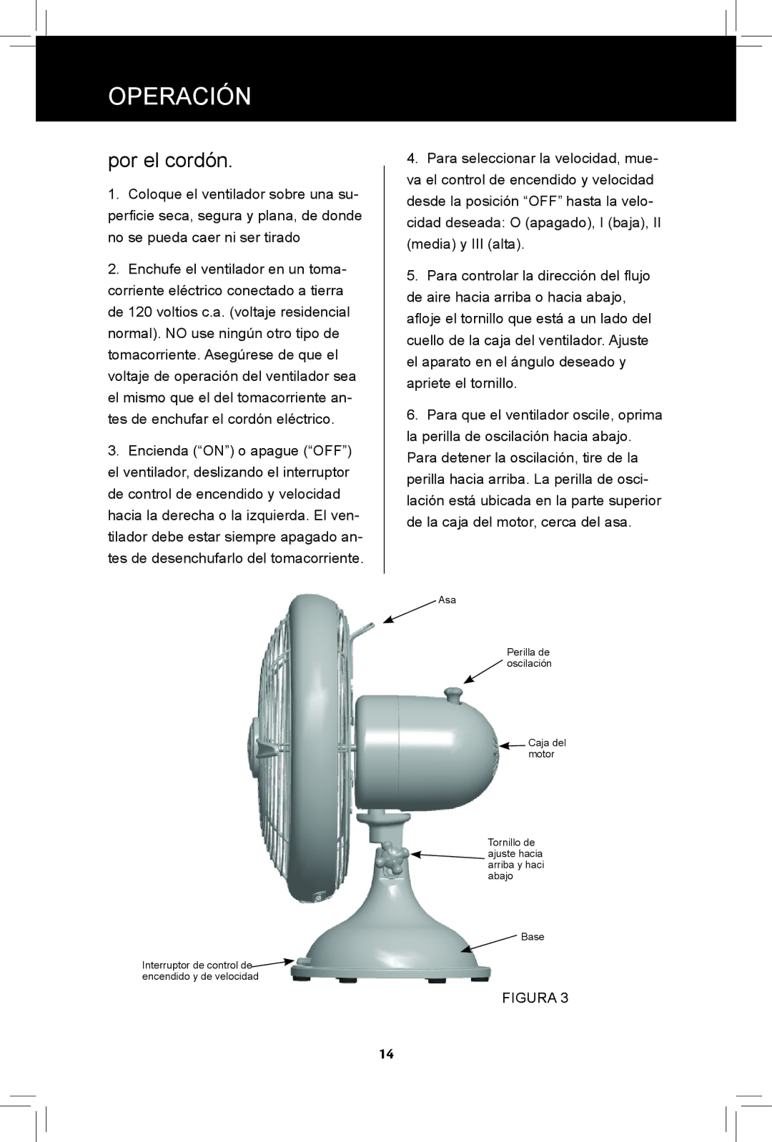 Hunter Fan 20091104, 44828-01, 90408 manual Operación, Por el cordón 