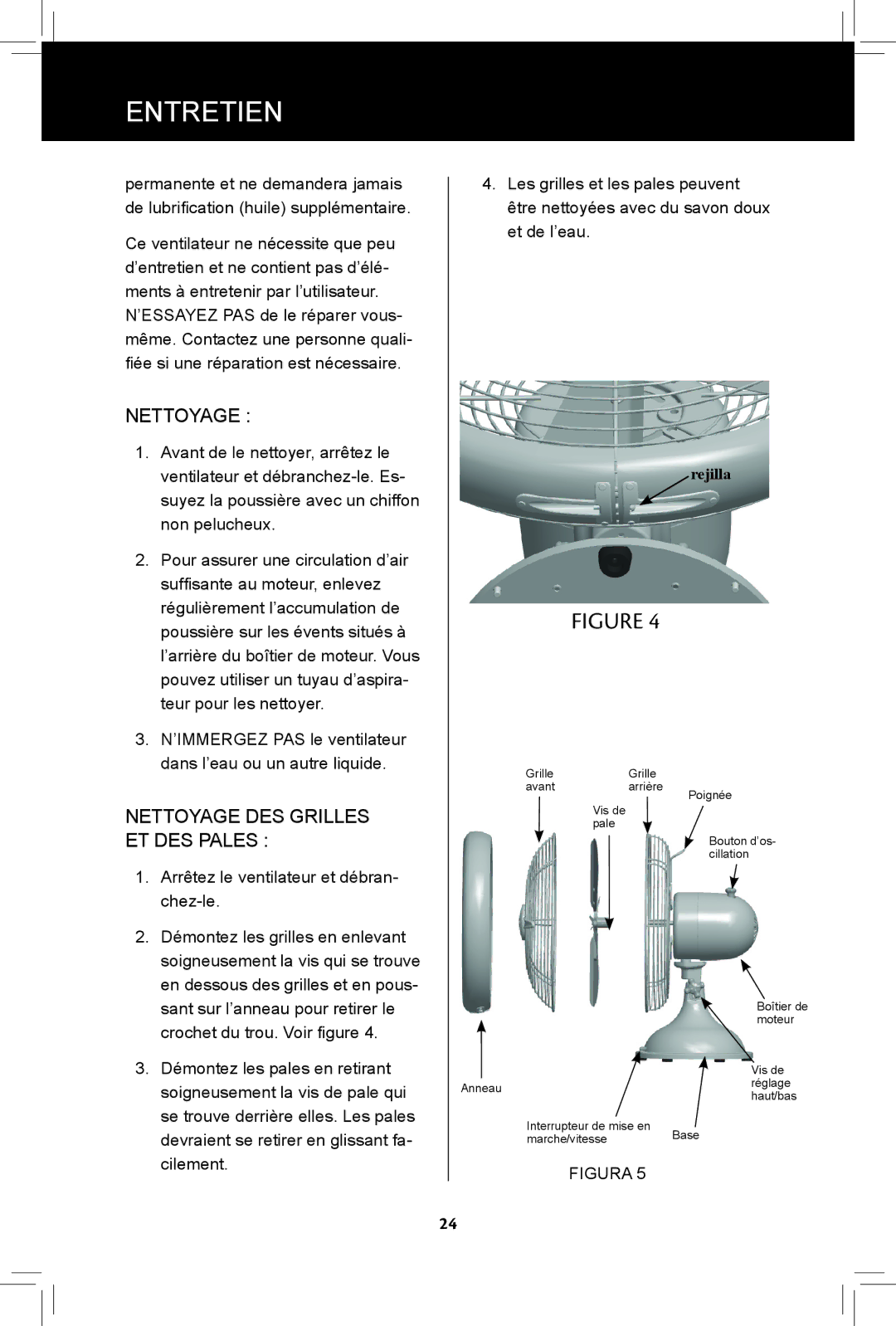 Hunter Fan 44828-01, 90408, 20091104 manual Entretien, Nettoyage 