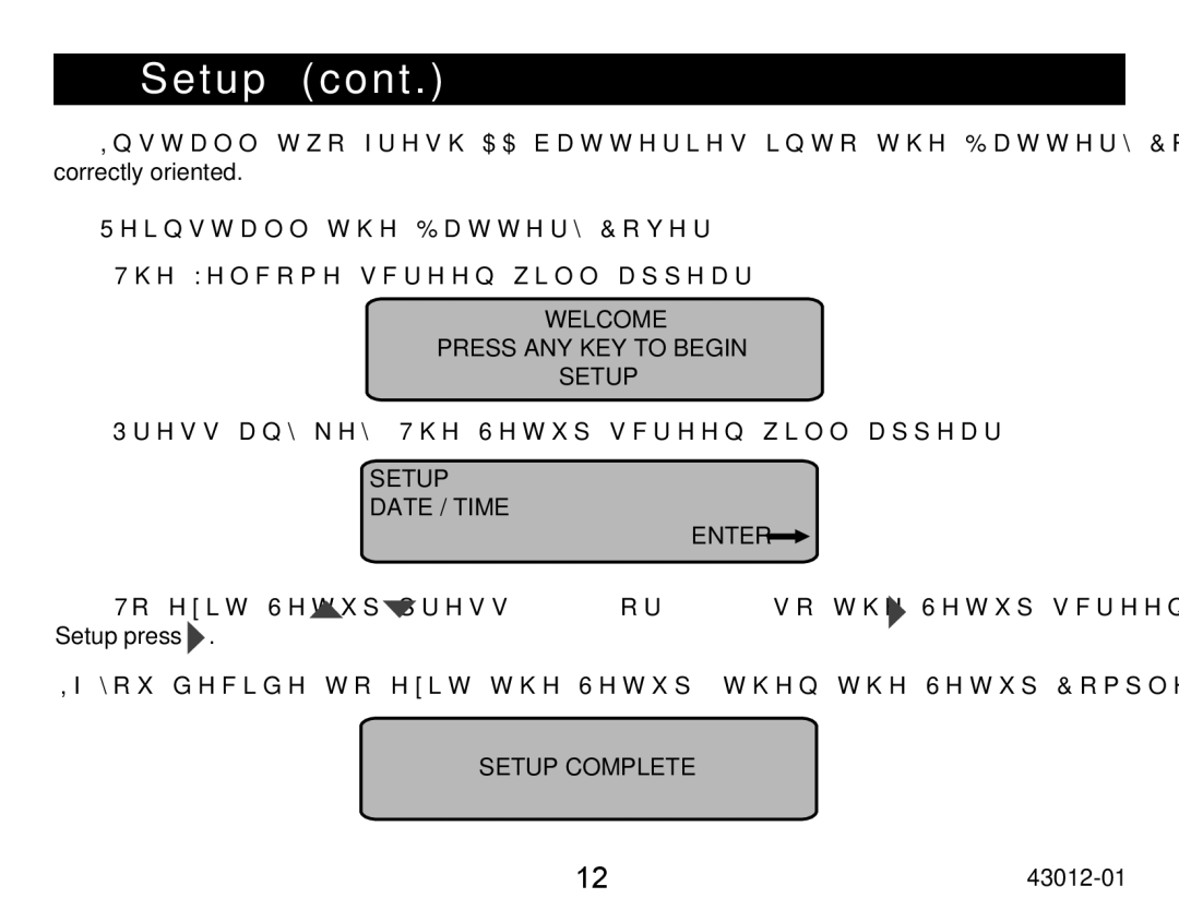 Hunter Fan 45051 operation manual Date / Time, Setup Complete 