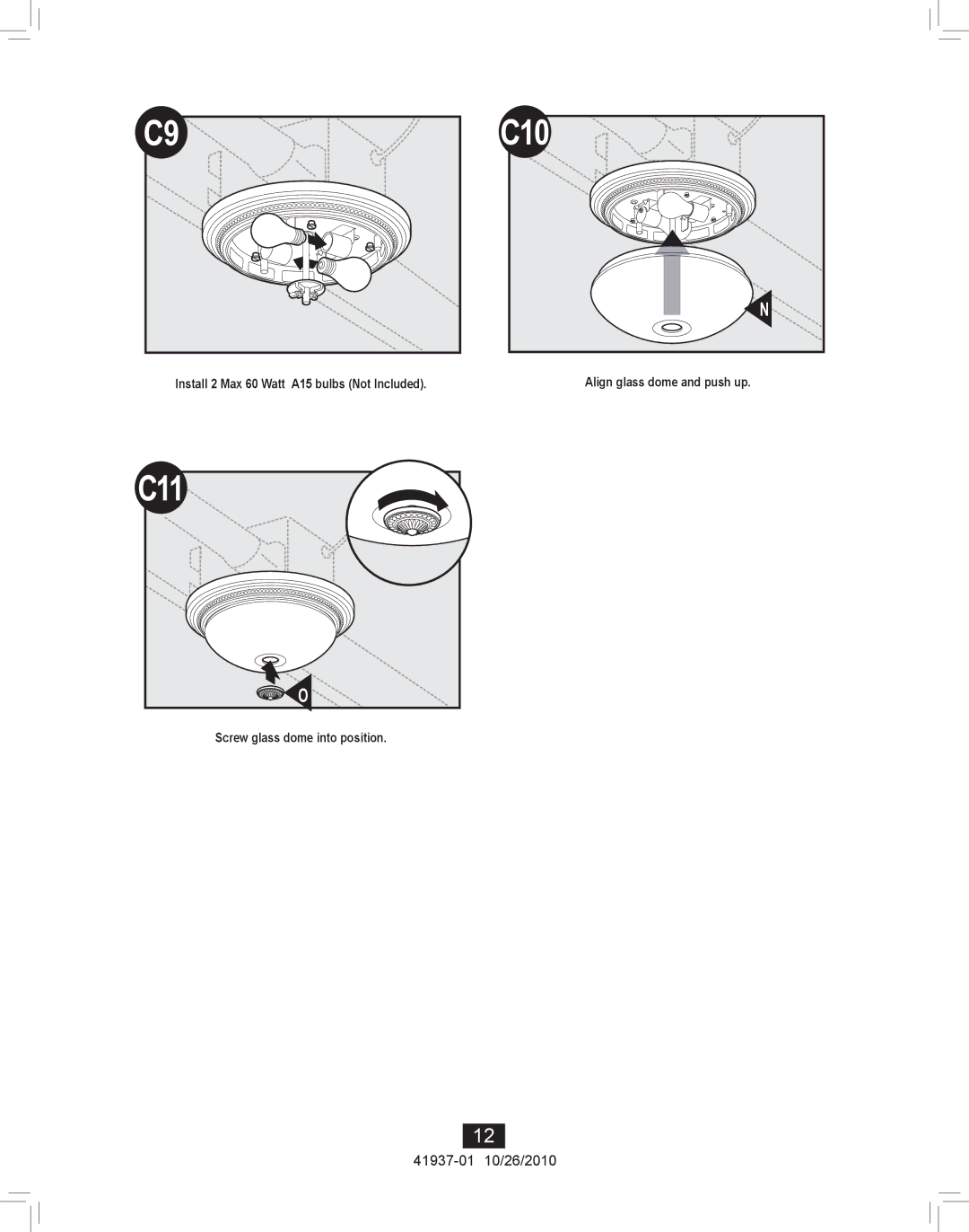 Hunter Fan 81003 manual C11, C10 