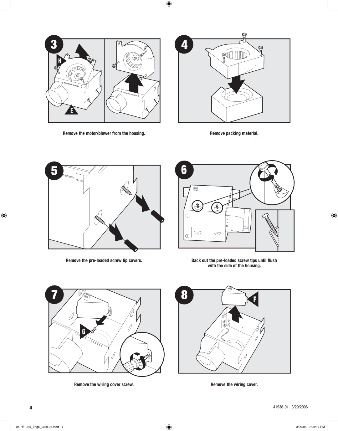 Hunter Fan 81005, 81002 manual 05-HF-024EngS3.29.06.indd 