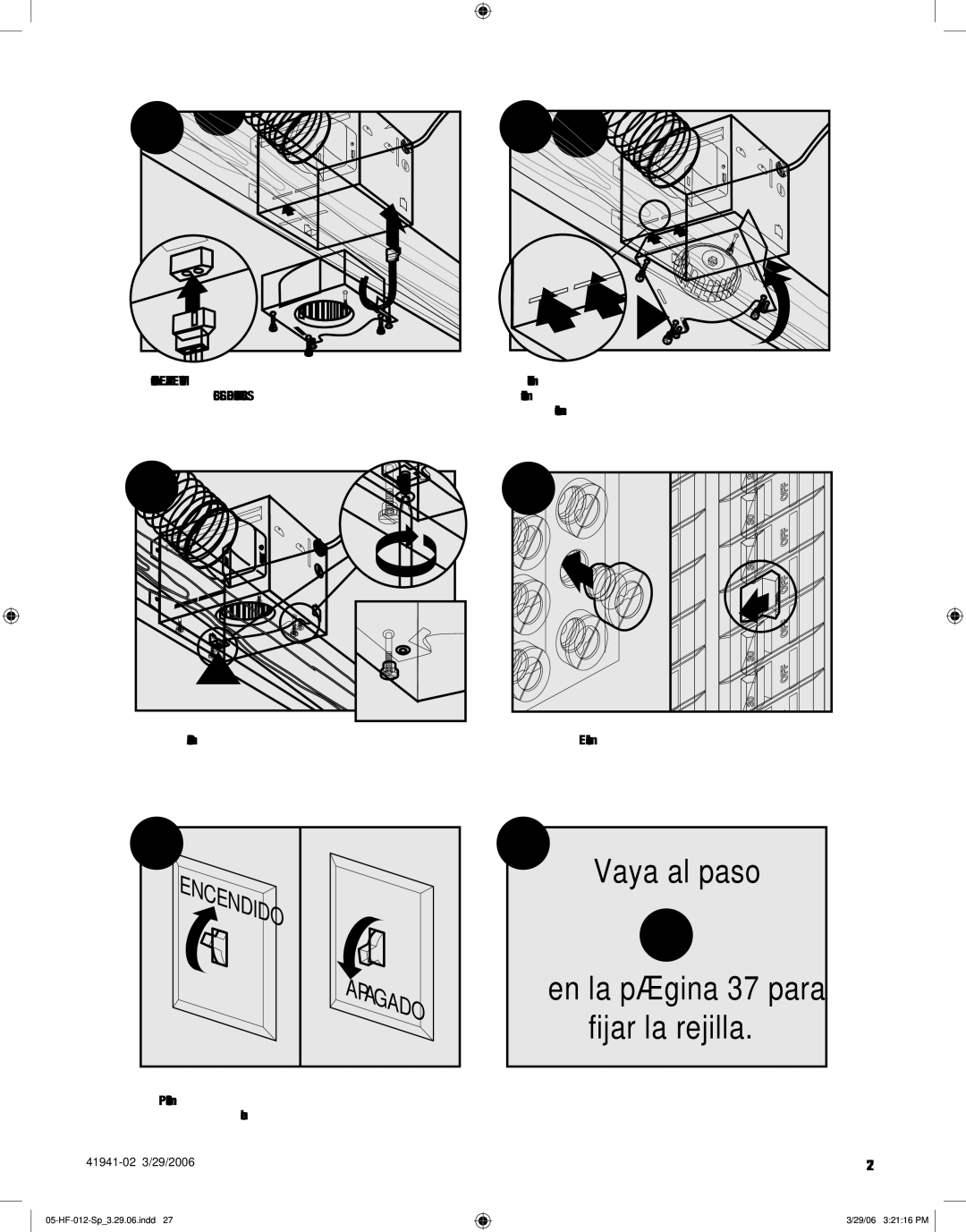 Hunter Fan 82007, 82001 manual A21, Vaya al paso 