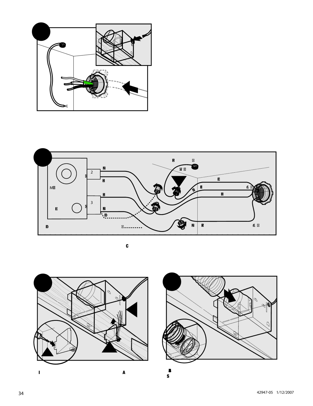 Hunter Fan 82020, 42947-01 manual A14, A15 